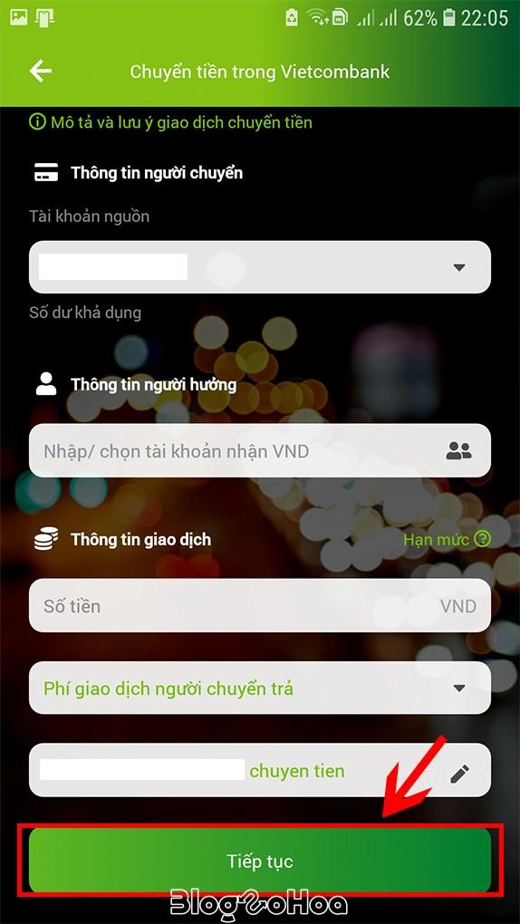 Chọn Tiếp tục. Chọn Tiếp tục.