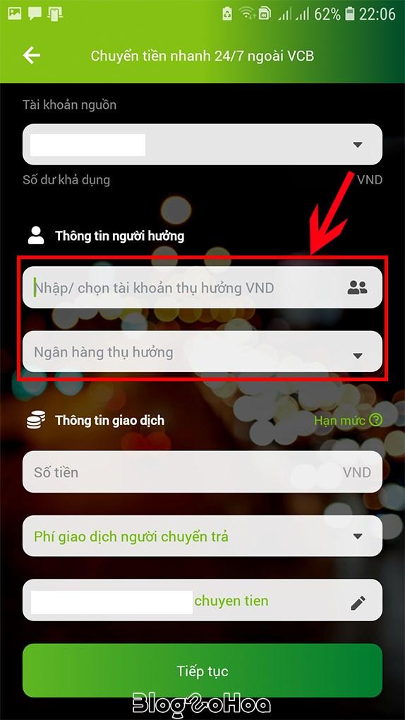 Chọn Chuyển tiền nhanh 24/7 ngoài Vietcombank. Chọn Chuyển tiền nhanh 24/7 ngoài Vietcombank.