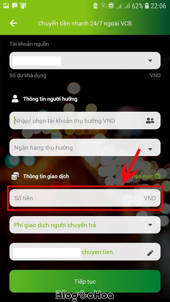 Chọn Chuyển tiền nhanh 24/7 ngoài Vietcombank. Chọn Chuyển tiền nhanh 24/7 ngoài Vietcombank.