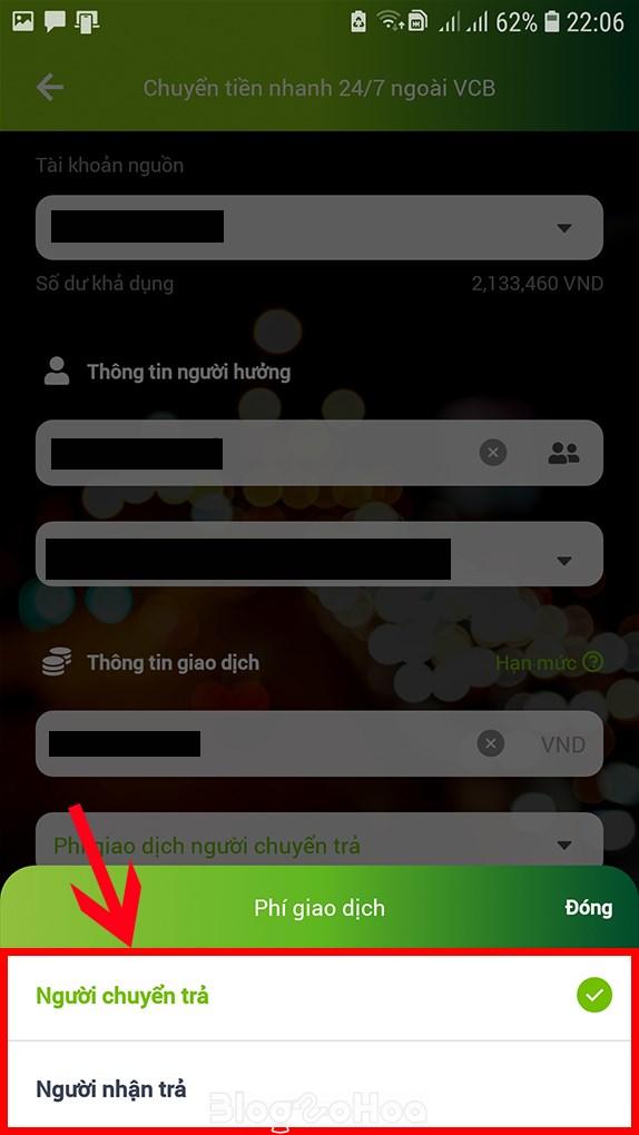 Chọn Chuyển tiền nhanh 24/7 ngoài Vietcombank. Chọn Chuyển tiền nhanh 24/7 ngoài Vietcombank.