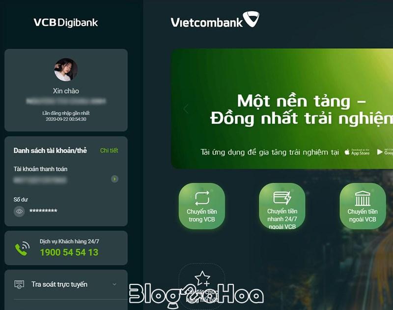 Chuyển tiền nhanh 24/7 ngoài Vietcombank.