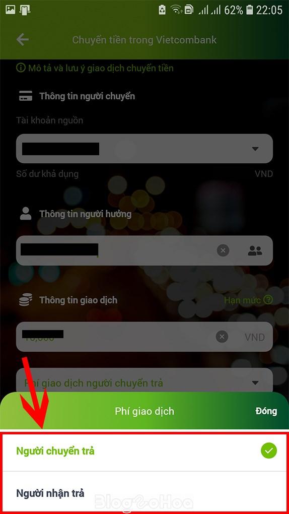Nhập Số tiền cần chuyển. Nhập Số tiền cần chuyển.
