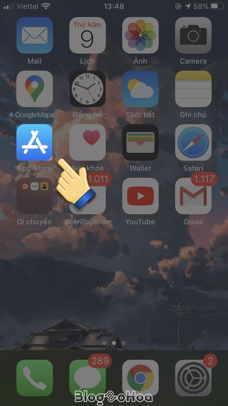 Chọn App Store