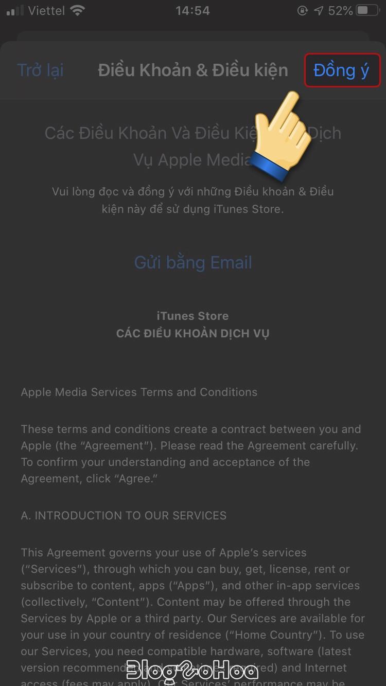 Chọn Đồng ý