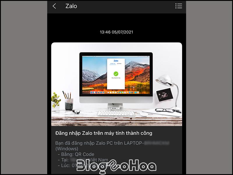 Đăng nhập Zalo trên máy tính thành công Đăng nhập Zalo trên máy tính thành công