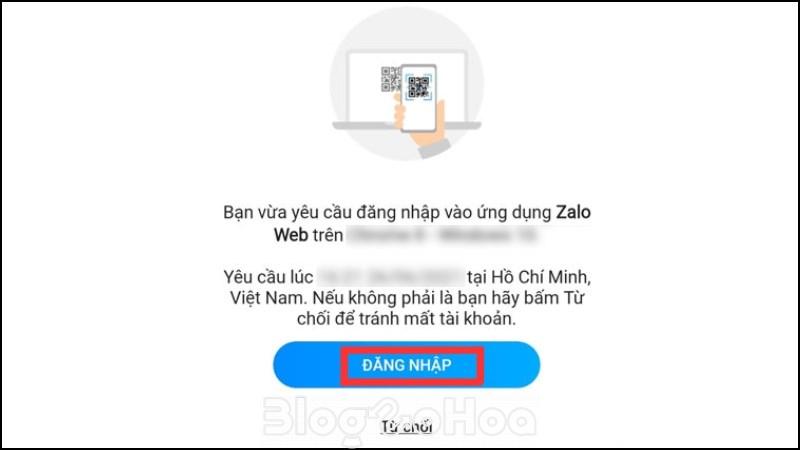 Chấp nhận thông báo Xác nhận đăng nhập cho Zalo trên điện thoại Chấp nhận thông báo Xác nhận đăng nhập cho Zalo trên điện thoại