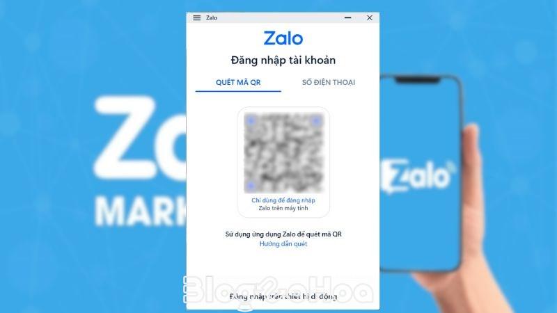 Màn hình ứng dụng sẽ hiển thị một mã QR tại mục QUÉT MÃ QR Màn hình ứng dụng sẽ hiển thị một mã QR tại mục QUÉT MÃ QR
