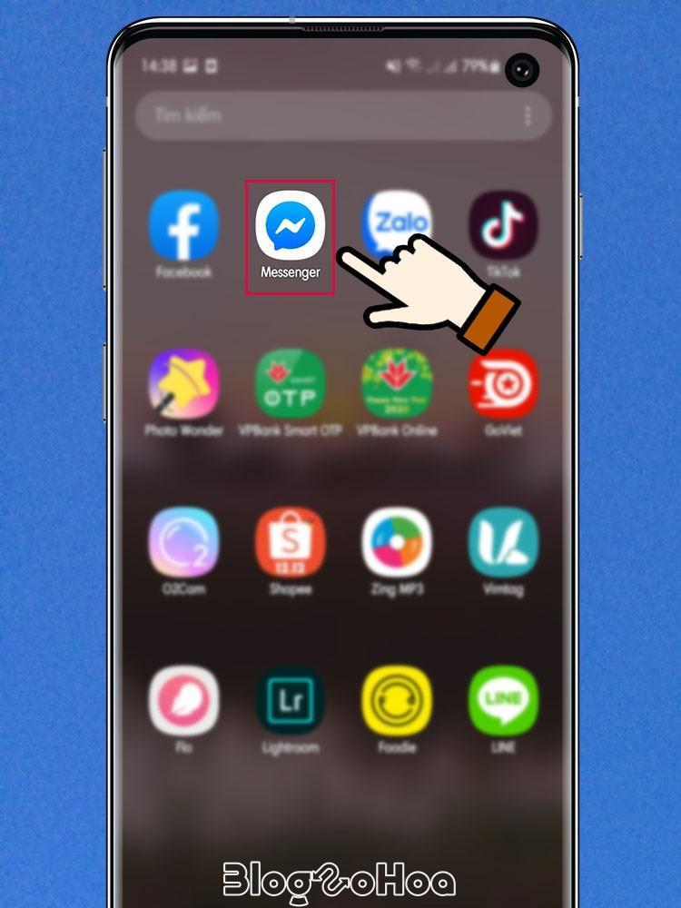 Mở ứng dụng Messenger trên điện thoại. Mở ứng dụng Messenger trên điện thoại.