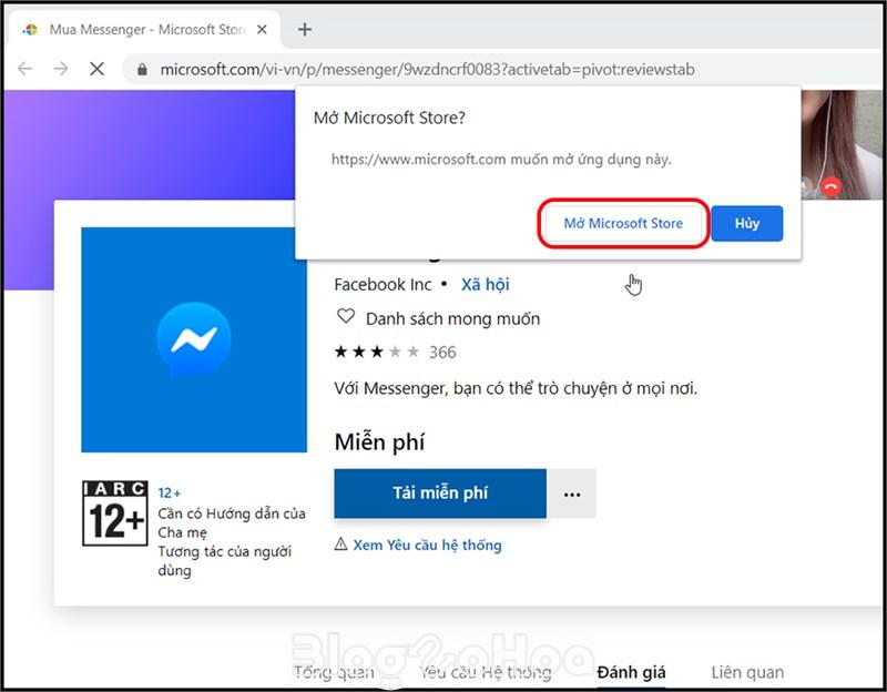 Mở Microsoft Store