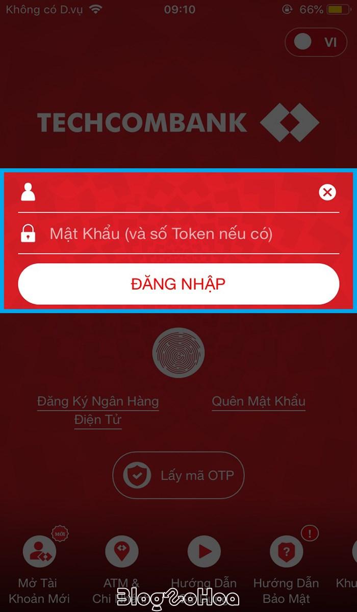 Đăng nhập Internet Banking Techcombank