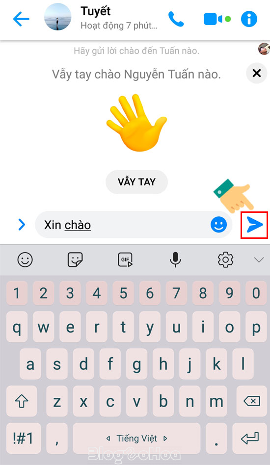 Gửi tin nhắn trên Messenger