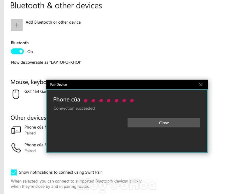 Kết nối Bluetooth giữa máy tính và điện thoại Kết nối Bluetooth giữa máy tính và điện thoại