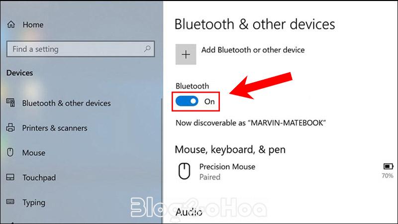 Bật Bluetooth trên máy tính trong Cài đặt Bật Bluetooth trên máy tính trong Cài đặt