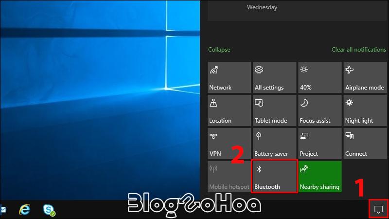 Bật nhanh tính năng Bluetooth Bật nhanh tính năng Bluetooth