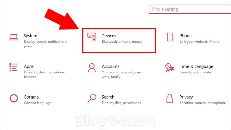 Mở Settings trên máy tính Windows Mở Settings trên máy tính Windows