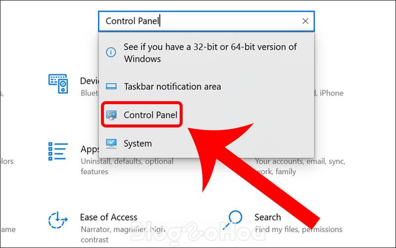 Mở cửa sổ Control Panel Mở cửa sổ Control Panel