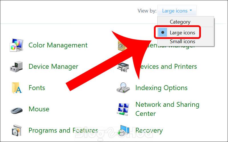 Chọn Large icons để xem chi tiết hơn Chọn Large icons để xem chi tiết hơn