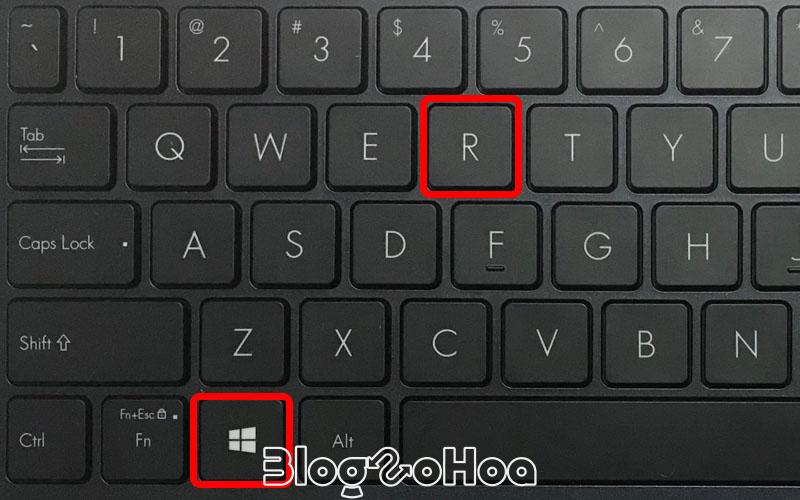 Nhấn tổ hợp phím Windows + R trên bàn phím Nhấn tổ hợp phím Windows + R trên bàn phím