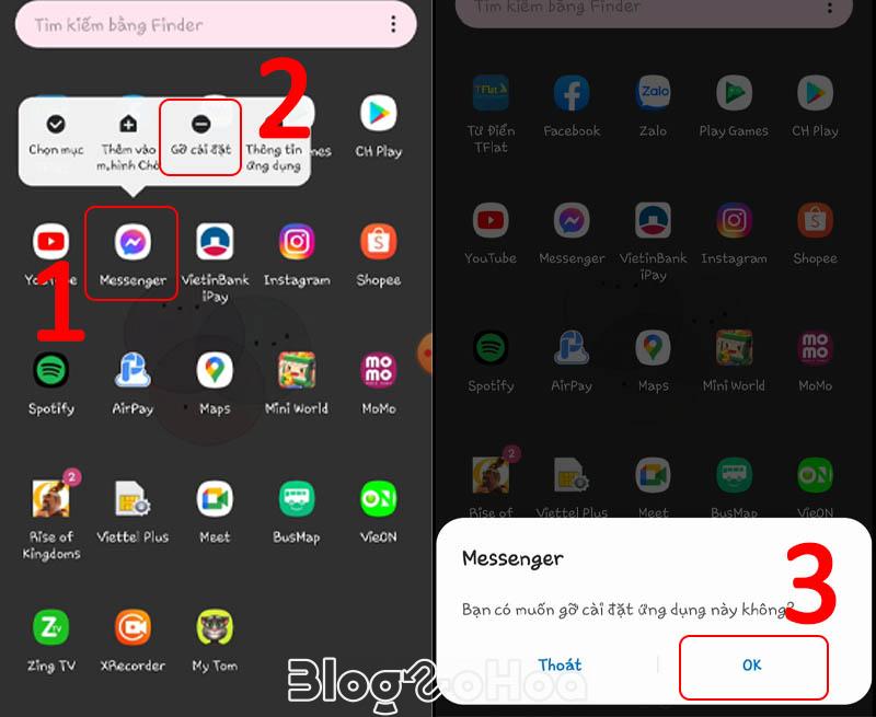 Gỡ Cài đặt Messenger