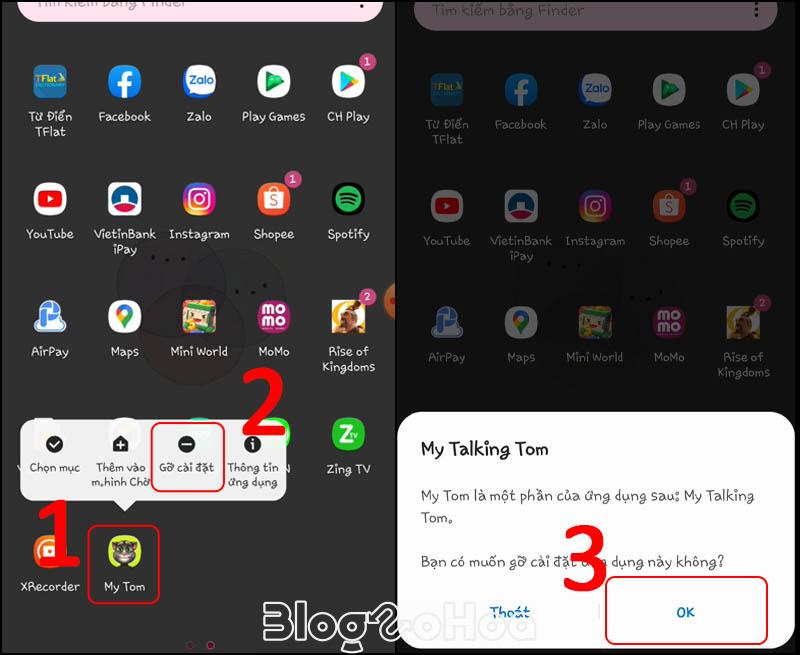 Xóa ứng dụng không cần thiết