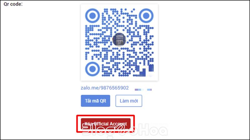 Xóa tài khoản Zalo OA Xóa tài khoản Zalo OA