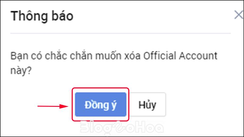 Sau khi đã xác nhận, bạn sẽ không thể khôi phục tài khoản Zalo OA Sau khi đã xác nhận, bạn sẽ không thể khôi phục tài khoản Zalo OA