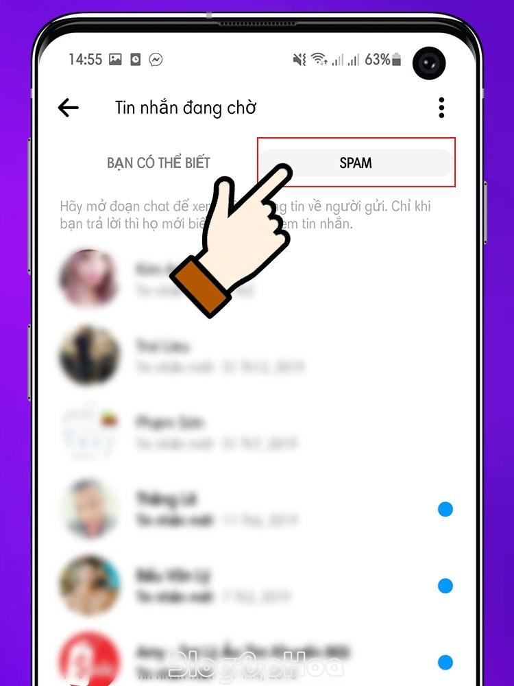Bạn cũng nên kiểm tra tin nhắn tại mục spam