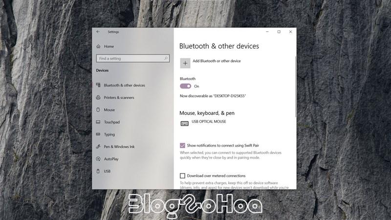 Bạn chọn mục Add Bluetooth or other device. Bạn chọn mục Add Bluetooth or other device.